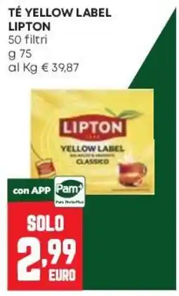 Pam Té Yellow Label Lipton offerta
