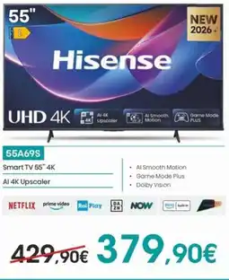 Euronics Hisense Smart TV 55" 4K offerta