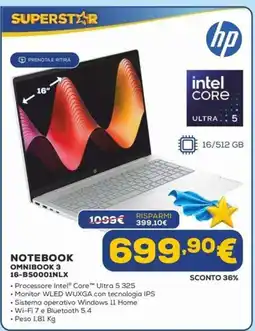 Euronics HP Notebook OMNIBOOK 3 offerta