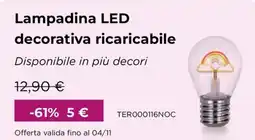 Kasanova Lampadina LED decorativa ricaricabile offerta