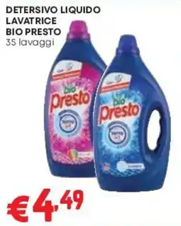 Pam Detersivo liquido lavatrice bio Presto offerta
