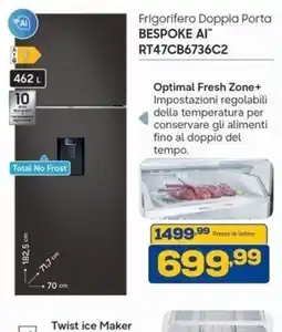 Euronics Bruno Frigorifero Doppia Porta BESPOKE AI offerta