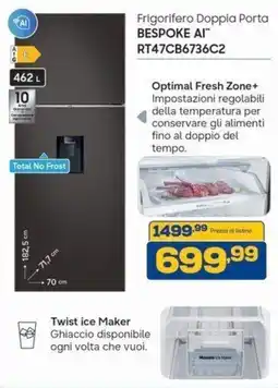 Euronics Bruno Samsung Frigorifero Doppia Porta Bespoke AI offerta