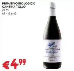 Pam Primitivo biologico Cantina Tollo offerta