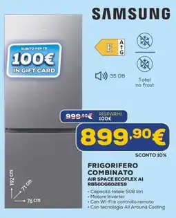 Euronics Samsung Frigorifero Combinato Air Space Ecoflex AI offerta