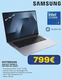 Euronics Samsung Notebook Galaxy Book 6 offerta