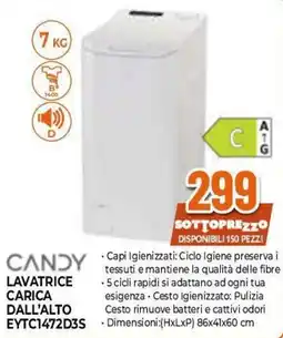 Expert Candy lavatrice carica dall'alto offerta