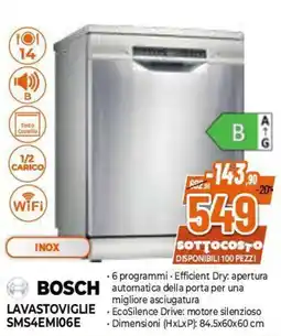 Expert Bosch lavastoviglie SMS4EMI06E offerta