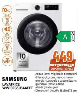 Expert Samsung lavatrice WW10FG5U34AEET offerta