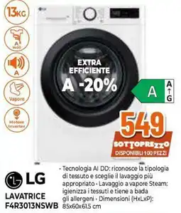 Expert Lavatrice LG F4R3013NSWB offerta