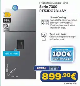 Euronics Frigorifero Doppia Porta Serie 7300 offerta