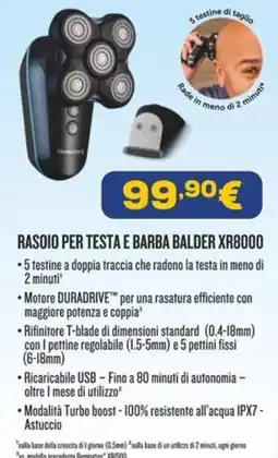 Euronics Rasoio per testa e barba Balder XR8000 offerta