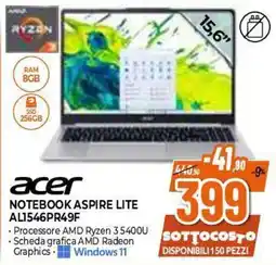 Expert Acer Notebook Aspire Lite AL1546PR49F offerta