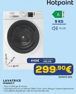 Euronics Hotpoint Lavatrice NF98WK IT offerta