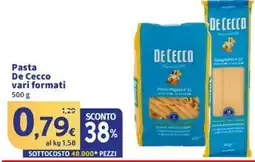 Sigma Pasta De Cecco vari formati offerta