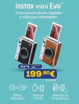 Euronics instax mini Evo offerta