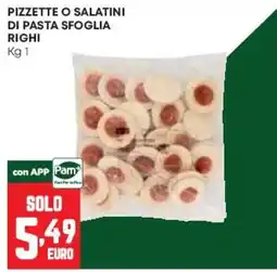 Pam Pizzette o salatini di pasta sfoglia Righi offerta