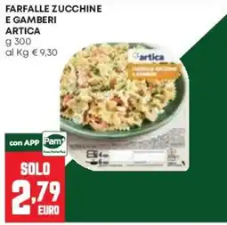 Pam Farfalle zucchine e gamberi Artica offerta