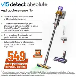 Expert Dyson v15 detect absolute Aspirapolvere senza filo offerta
