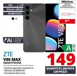 Comet ZTE V80 MAX Smartphone offerta