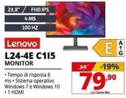 Comet Lenovo L24-4E C115 Monitor offerta