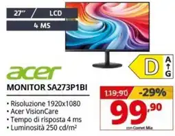 Comet Acer Monitor SA273P1BI offerta