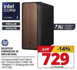 Comet HP DESKTOP OMNIDESK AI offerta