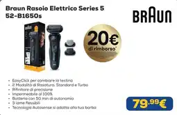 Euronics Braun Rasoio Elettrico Series 5 52-B1650s offerta
