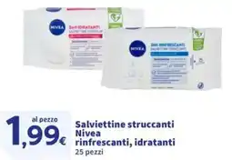 Sigma Salviettine struccanti Nivea rinfrescanti, idratanti offerta