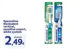 Sigma Spazzolino Mentadent vertical, sensitive expert, white system offerta
