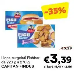 Unes Linea surgelati Fishbar CAPITAN FINDUS offerta