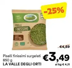 Unes Piselli finissimi surgelati LA VALLE DEGLI ORTI offerta