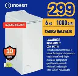 AmiCo Shop Lavatrice Indesit offerta