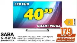 Expert SABA TV LED 40" FHD offerta