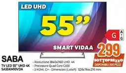 Expert SABA TV LED 55" UHD 4K offerta