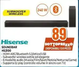Expert Hisense Soundbar HSZ100 offerta