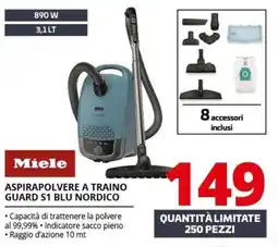 Comet Miele Aspirapolvere a traino Guard S1 Blu Nordico offerta