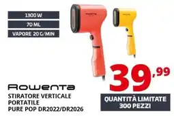 Comet Rowenta stiratore verticale portatile pure pop offerta
