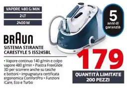Comet Braun sistema stirante Carestyle 5 IS5245BL offerta