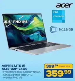 Euronics Bruno Acer Aspire Lite 15 offerta