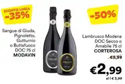 Unes Lambrusco Corterosa offerta