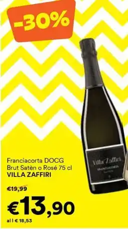 Unes Franciacorta DOCG Brut Satèn o Rosé Villa Zaffiri offerta