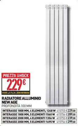 Ottimax Radiatore alluminio New Age offerta