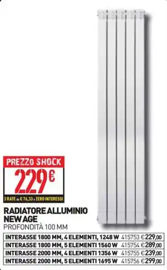 Radiatore alluminio New Age