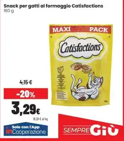 Coop Trentino Snack per gatti al formaggio Catisfactions offerta
