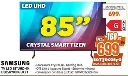 Expert Samsung TV LED 85"UHD 4K offerta