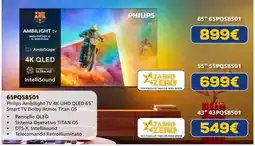 Euronics Philips Ambilight TV 4K UHD QLED 65" offerta