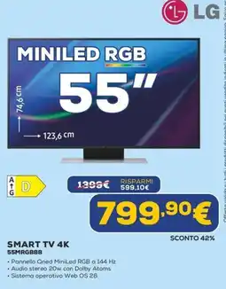 Euronics LG SMART TV 4K 55MRGB88 offerta