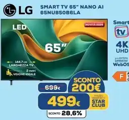 Euronics Tufano LG SMART TV 65" NANO AI offerta