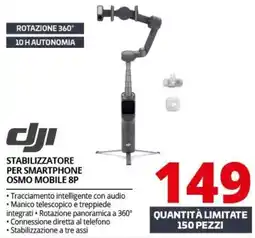 Comet DJI stabilizzatore per smartphone Osmo Mobile 8P offerta